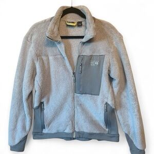 Mountain‎ Hardwear Gray Fleece Full Zip Jacket Outdoors Cozy Layering gorpcore